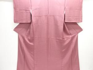 作家物　のり散らし模様織り出し一つ紋色無地着物